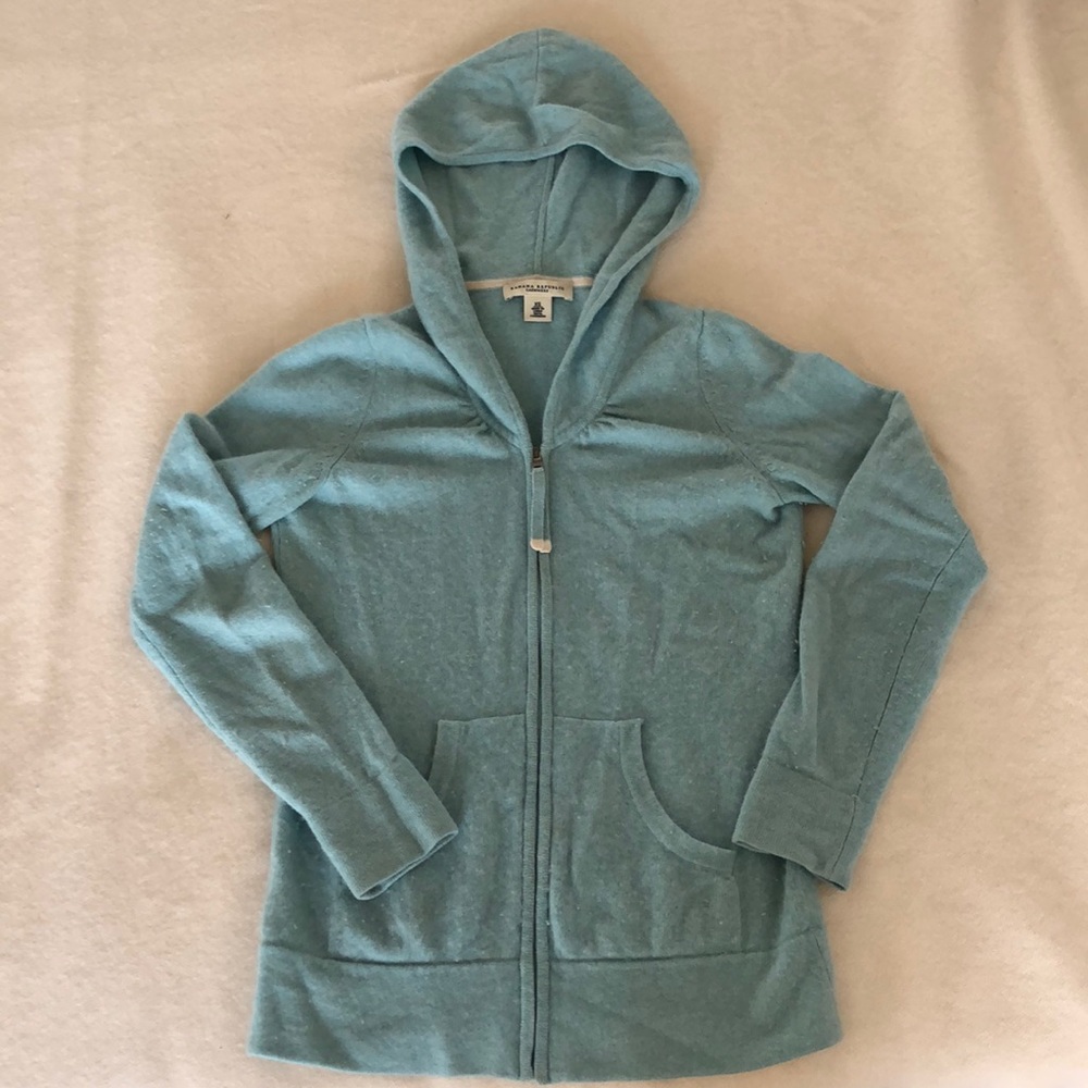 Banana Republic 100% Cashmere Zip Hoodie XS